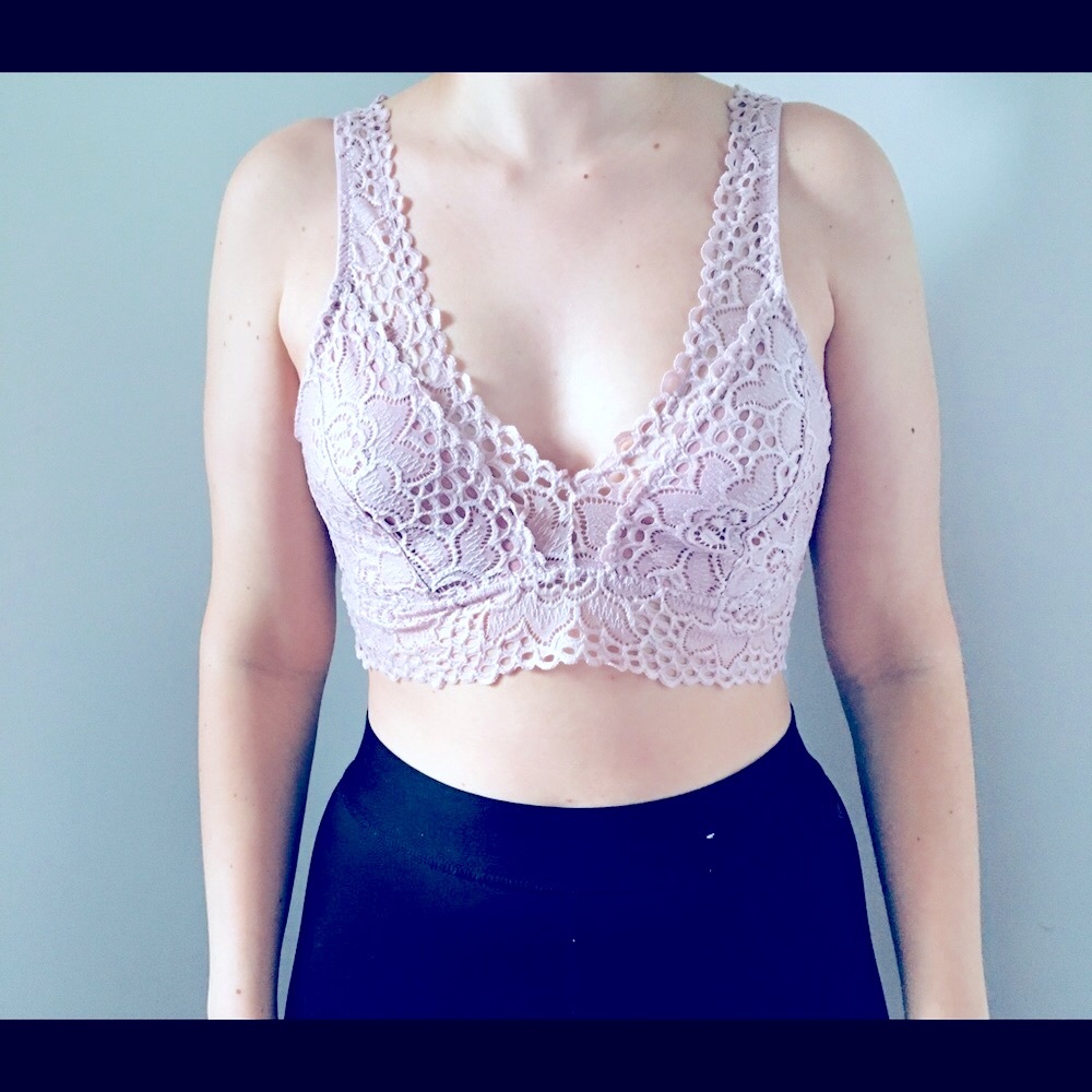 True Mauve Lace Bralette